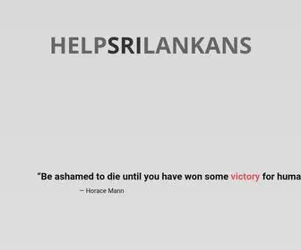 Helpsrilankans.com(Doing The Right Thing) Screenshot