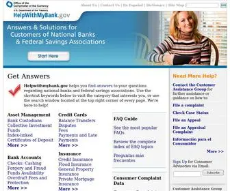 Helpwithmybank.gov(Get Answers to Your Banking Questions) Screenshot