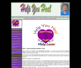 Helpyouheal.com(Reiki Therapy Vicka Lanier Flower Essence Montana MT Help You Heal) Screenshot