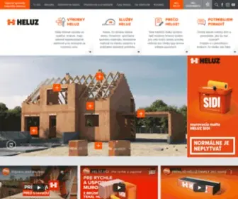 Heluz.sk(Tehly, preklady, komíny, stropné systémy na stavbu rodinného domu) Screenshot