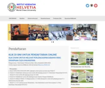 Helvetia.ac.id(Institut Kesehatan Helvetia) Screenshot