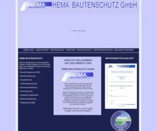 Hema-Bautenschutz.de(HEMA) Screenshot