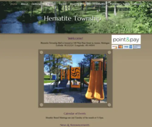 Hematitetownship.org(Hematite Township Hall) Screenshot