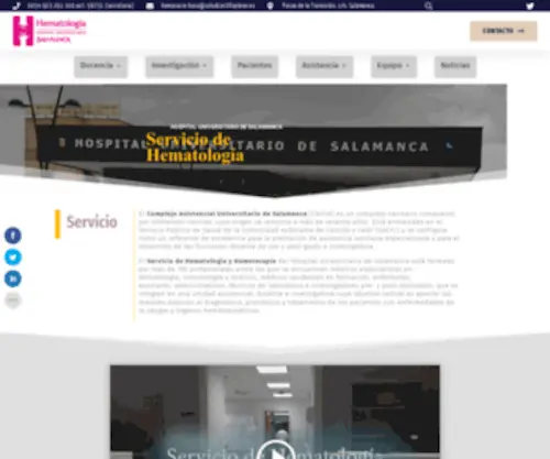 Hematosalamanca.es(Servicio de Hematología) Screenshot