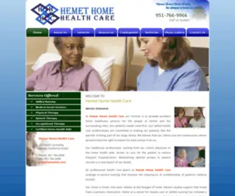 Hemethhc.com(Hemet Home Health Care) Screenshot