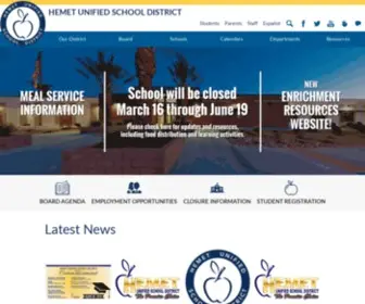 Hemetusd.org(Hemet Unified School District) Screenshot