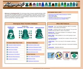 Hemingray.info(The Hemingray Glass Insulator Database) Screenshot