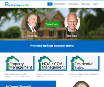 Hemingwaysouth.com(Property Management Services in Decatur) Screenshot