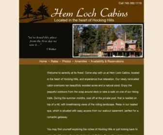 Hemlochcabins.com(Hem Loch Cabins) Screenshot