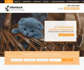 Hemlockvet.com(Hemlock Animal Hospital) Screenshot