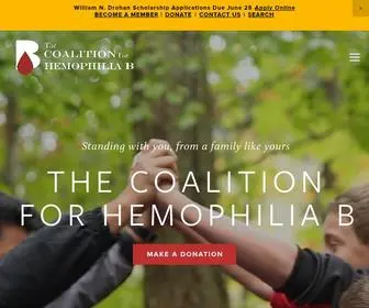 Hemob.org(The Coalition for Hemophilia B) Screenshot