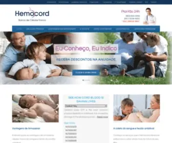 Hemocord.com.br(Biotecnologia) Screenshot