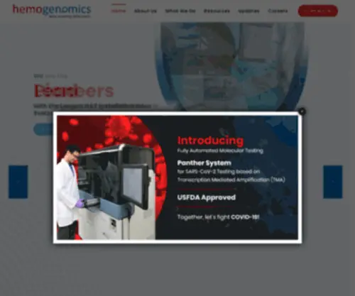 Hemogenomics.com(Health Screening Solutions in India) Screenshot