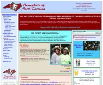 Hemophilia-NC.org(Hemophilia of North Carolina) Screenshot