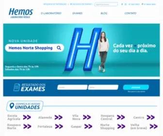 Hemos.com.br(Laboratório em Blumenau) Screenshot