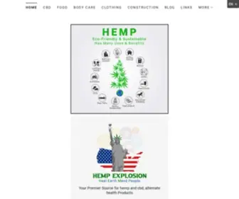 Hempexplosion.com(Industrial Hemp and CBD products) Screenshot