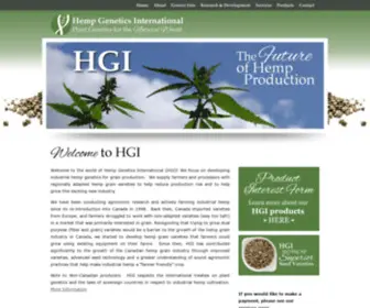 Hempgenetics.com(Hemp Genetics International) Screenshot