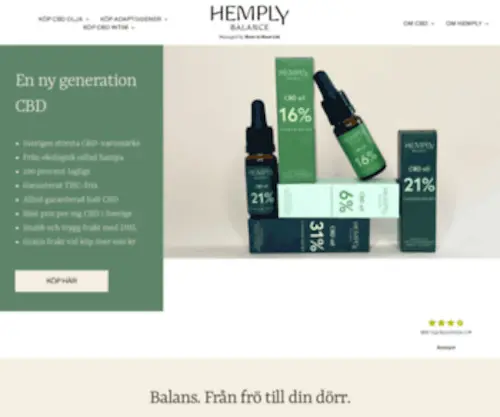 Hemplybalance.se(Hemply Balance SE) Screenshot