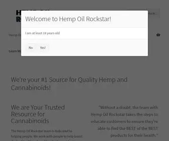 Hempoilrockstar.com(Offering the Best in Botanical health choices with CBD and More) Screenshot