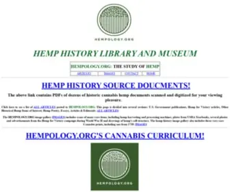 Hempology.org(HEMP HISTORY) Screenshot