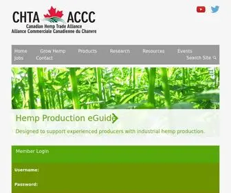 Hemptrade.ca(The CHTA is a national organization) Screenshot