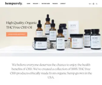 Hempurely.com(The Best 100% THC Free Organic CBD Oil) Screenshot