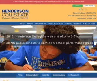 Hendersoncollegiate.org(Charter Schools Henderson NC) Screenshot