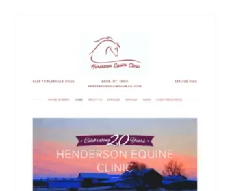 Hendersonequineclinic.com(Henderson Equine Clinic) Screenshot