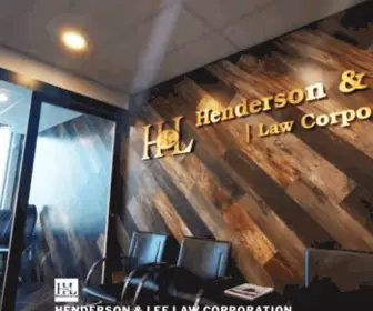 Hendersonleelaw.com(Henderson & Lee Law) Screenshot