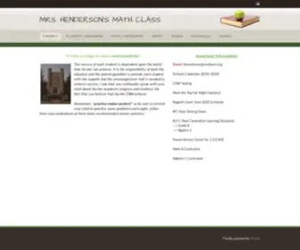 Hendersonmath.com(Mrs) Screenshot