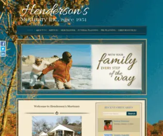 Hendersonsmortuary.com(Henderson's Mortuary serving Magnolia) Screenshot