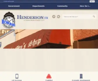 Hendersontx.us(Henderson, TX) Screenshot