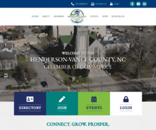 Hendersonvance.org(Henderson-Vance County Chamber of Commerce) Screenshot