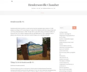 Hendersonvillechamber.org(Things To Do In Hendersonville NC) Screenshot