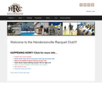 Hendersonvilleracquetclub.com(Tennis, Pickleball, Racquetball, Fitness, Pool and more) Screenshot