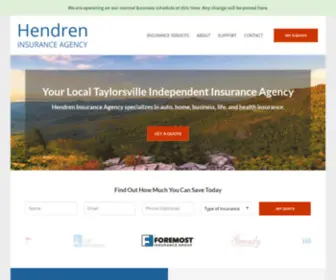 Hendreninsurance.com(Hendren Insurance Agency) Screenshot