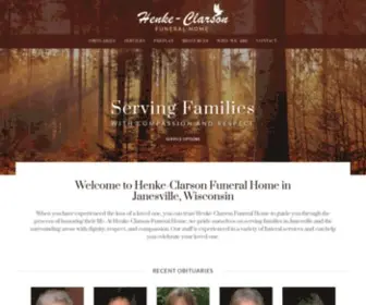 Henkeclarson.com(Janesville, Wisconsin Funeral Home & Cremation) Screenshot