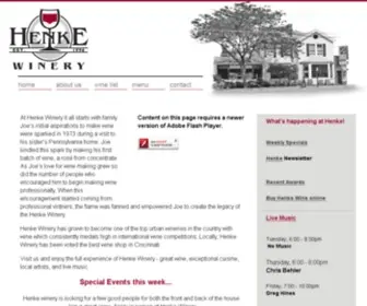 Henkewine.com(Henke Winery) Screenshot