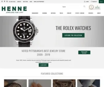 Hennejewelers.com(Henne Jewelers) Screenshot