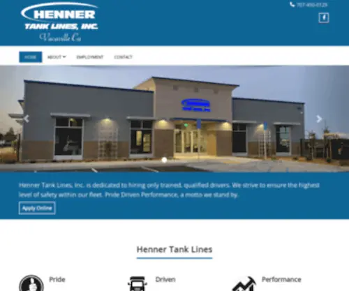 Hennertanklines.com(Henner Tank Lines) Screenshot