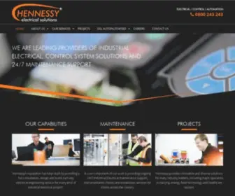 Hennessy.co.nz(Hennessy Electrical Engineering) Screenshot