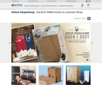 Henneverpackung.de(Online-Shop Henne Verpackung) Screenshot