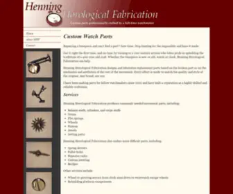 Henningwatches.com(Henning Horological Fabrication) Screenshot