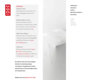 Henri-Nannen-Preis.de(Offizielle Webseite) Screenshot
