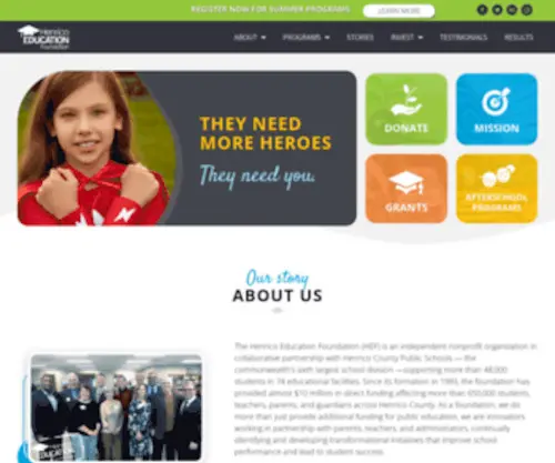 Henricogives.org(Henrico Education Foundation) Screenshot