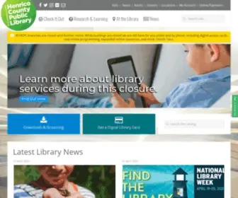 Henricolibrary.org(The official site of the Henrico County Public Library) Screenshot