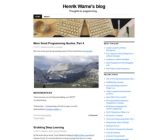 Henrikwarne.com(Henrik Warne's blog) Screenshot