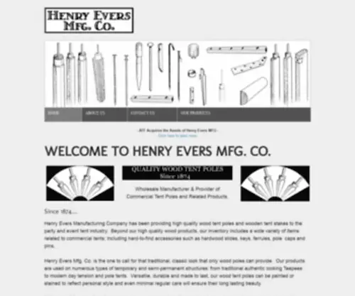 Henryeversmfgco.com(Henry Evers Manufacturing) Screenshot
