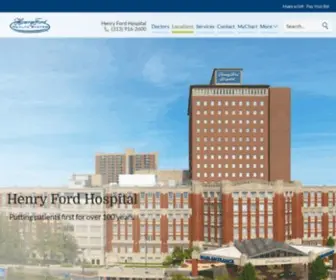 Henryfordhospital.com(Henry Ford Hospital) Screenshot