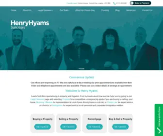 Henryhyams.com(Leeds based solicitors; Henry Hyams) Screenshot